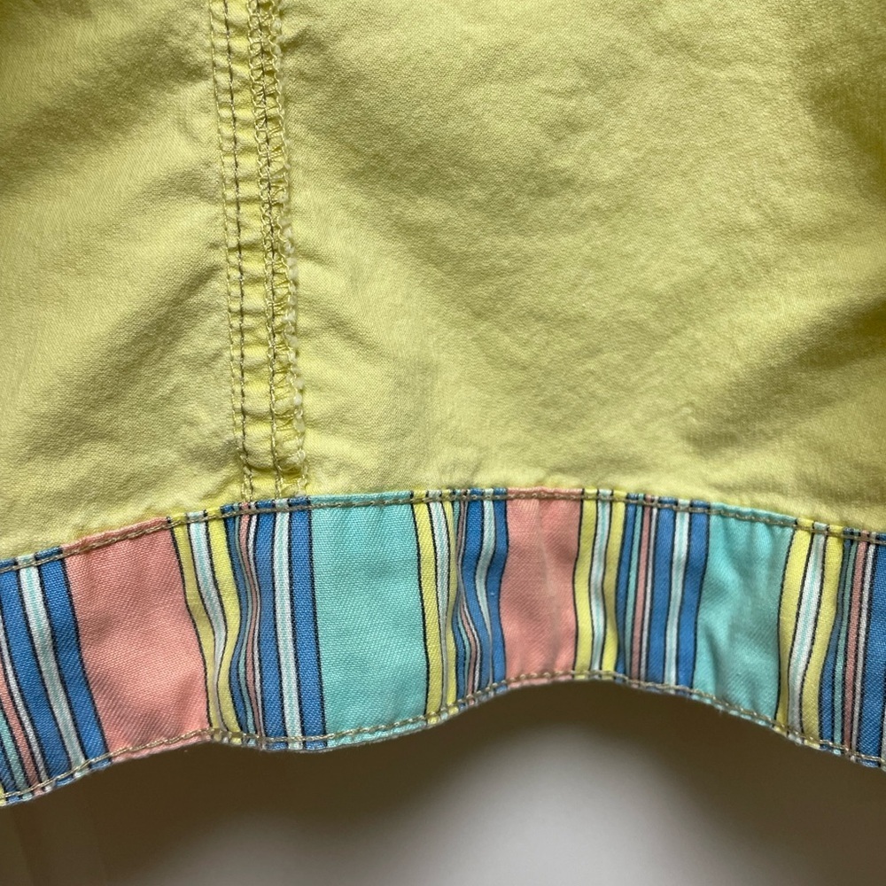 GAP Women’s Sz Large Light Yellow Stretch Light Duty Corduroy Jacket Y2K Bright - Picture 3 of 9